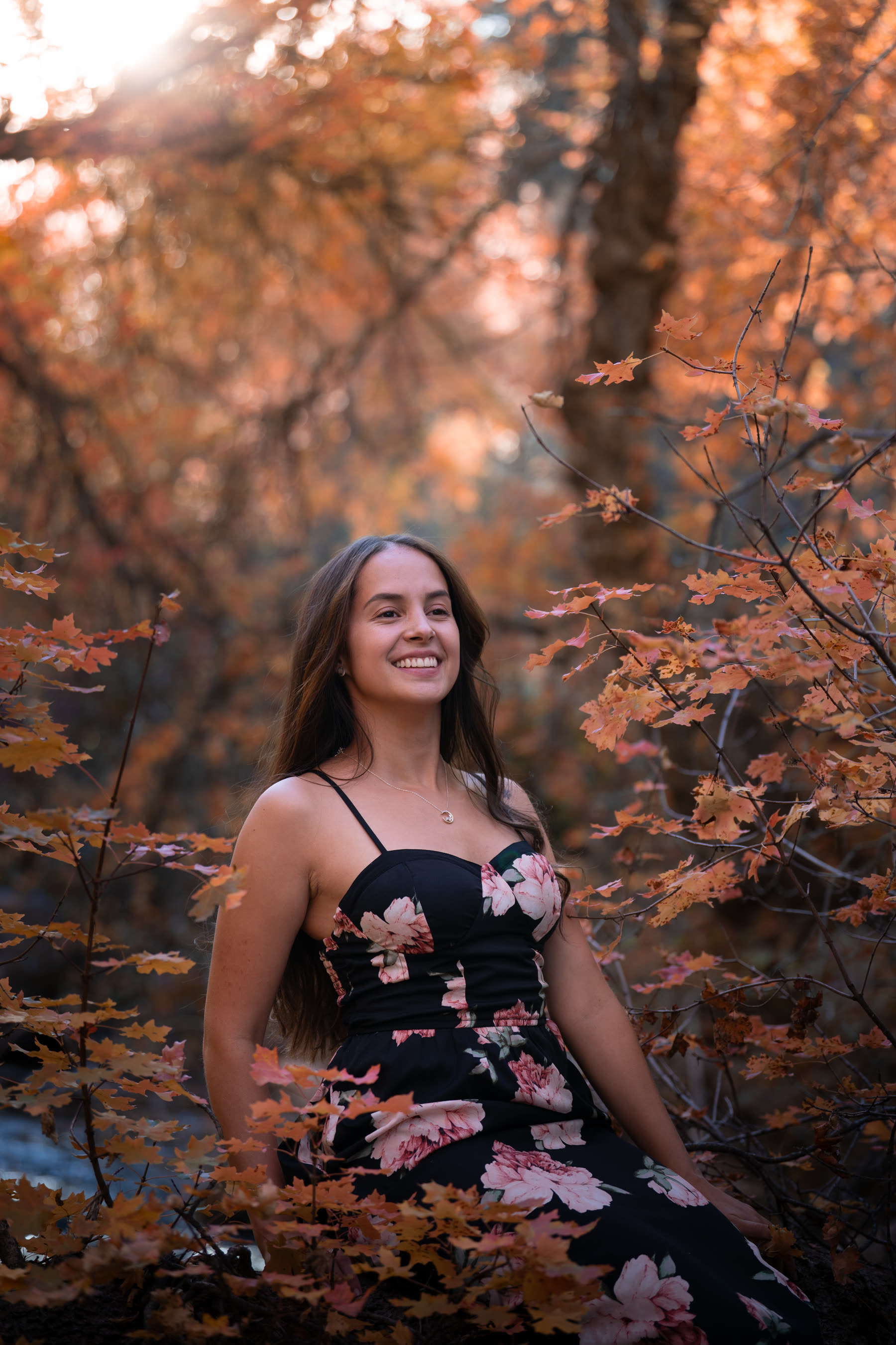 Portrait, leaf in hand